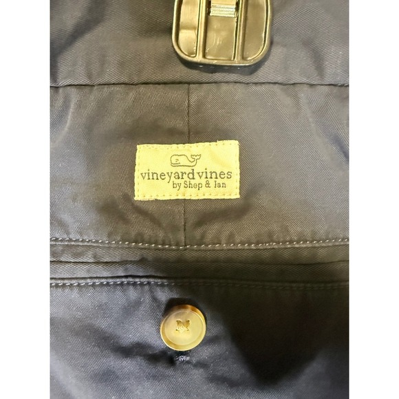 Vineyard Vines Mens Navy Blue Shorts Classic Chino Flat Front Casual Size 34 - Picture 3 of 4